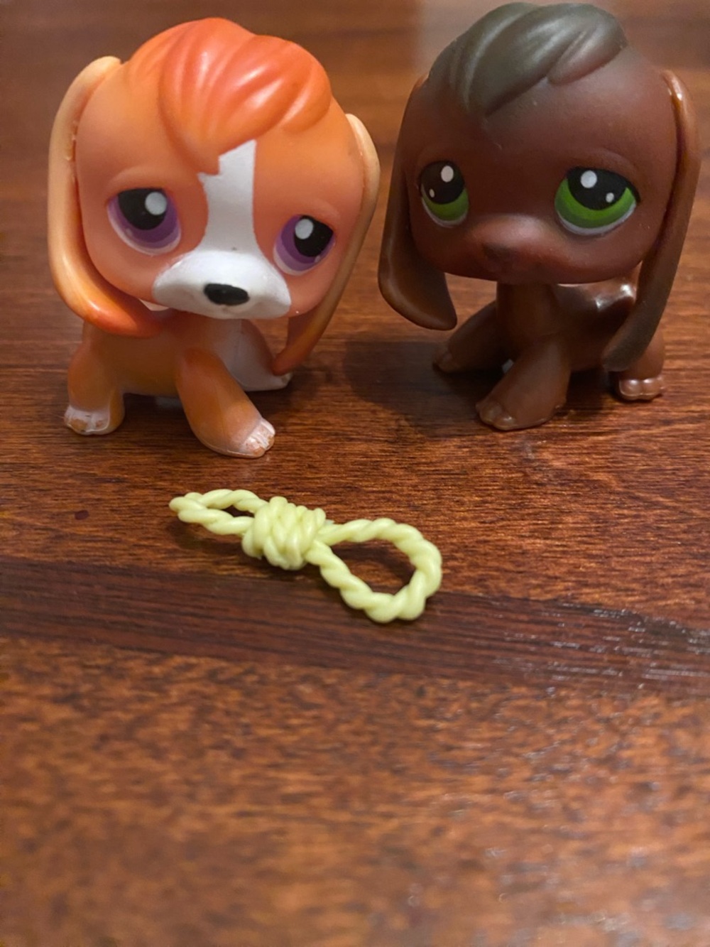 Littlest Pet Shop Beagles #301 # 77 Plus LPS Rope Toy